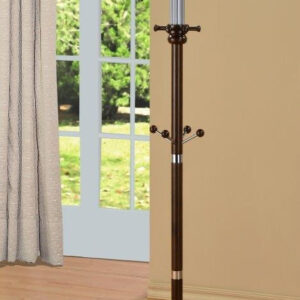 Perchero De Pie- Alto Caño Cromado C- Madera Cod. 409