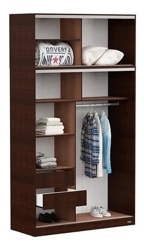 Placard 1,40 Mts. 2 Puertas Corredizas Con Baulera. Dakar