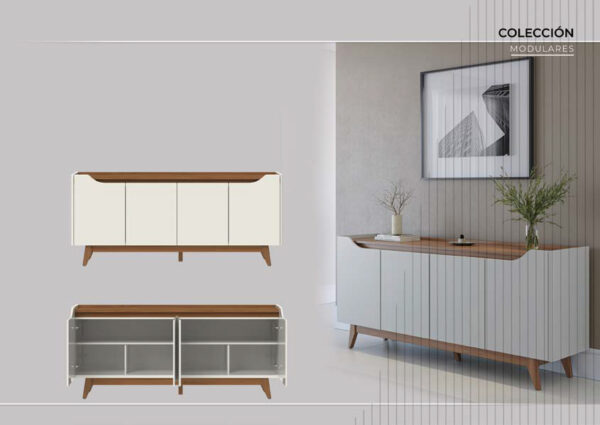 D_893148-MLA88584860079_072025-F.jpg Bahiut Vajillero Buffet Pulse 1.80 X 0.78 X 0.40- 4 Puertas