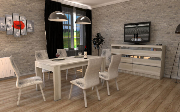 Mesa Cocina Comedor Fija 180 X 90- Patas Melamina. Capri