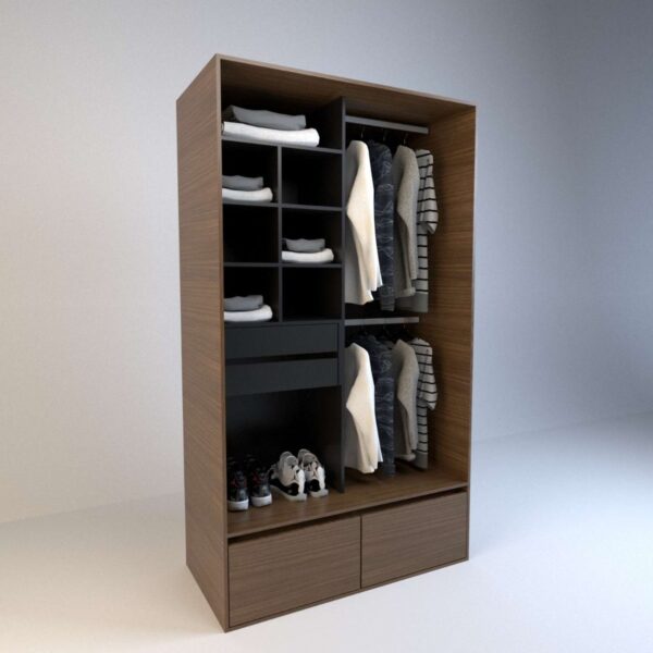 Ropero Vestidor Sin Puertas, 4 Cajones. 120 X 212 - Cod 6512