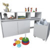 Juguetero Organizador C- 3 Cajones. Ruedas. 127 X70 Cod 3038