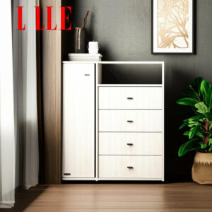 Cómoda Chifonier Milenial Mosconi 4 Cajones Y Puerta Color Venezia