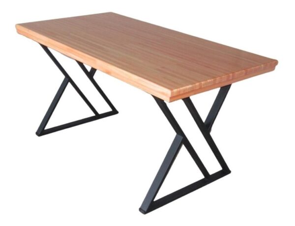 Mesa Cocina Comedor Lustrada Paraiso Base De Caño Cruz 1.60