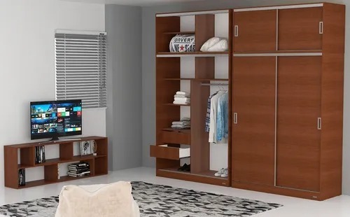 Placard 1,40 Mts. 2 Puertas Corredizas Con Baulera. Dakar