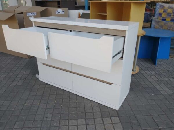 Comoda Chiffonier Laqueada Con 6 Cajones Duna- 110-80-38