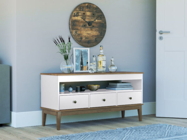 Rack Tv 3 Cajones 1 Estante Estilo Colonial Linea Mexicana