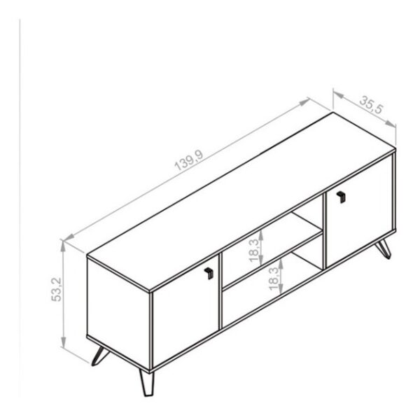 Rack Mesa Tv- Led. Re140--140 X 62 X 35