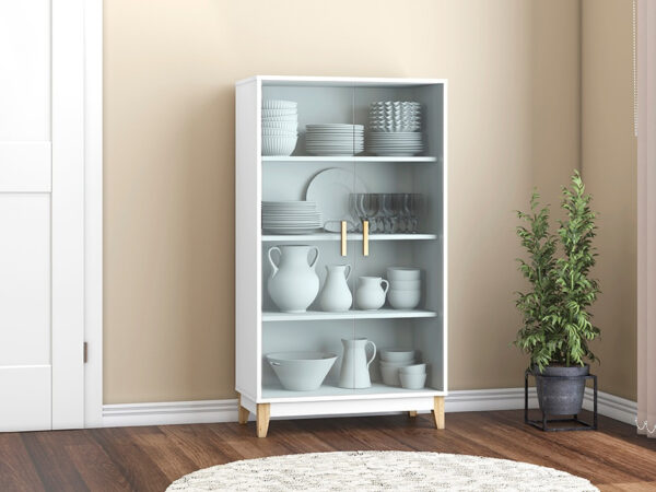 Mueble Organizador Cristalero 2 Puertas, 125 X 70 Le 6014