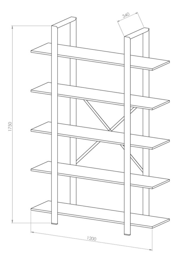 D_904157-MLA69537554994_052023-F.jpg Estanteria Organizador 5 Estantes- Soho- Est 175- 176 X 120