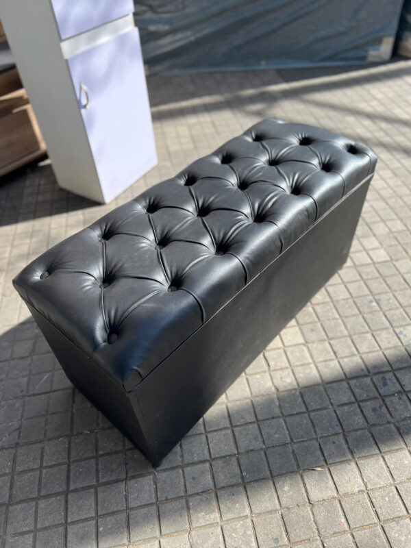 Baul Pie De Cama- Tapizado En Chenille- 100 Cm