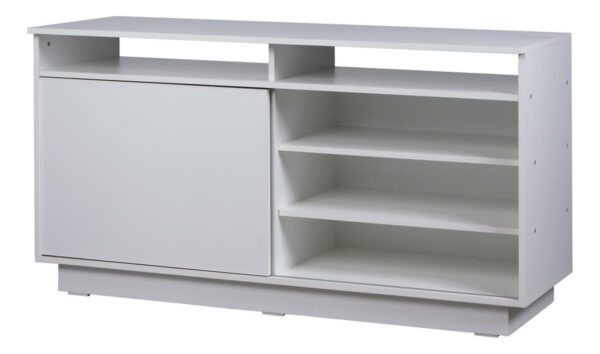 D_905581-MLA79176697979_092024-F.jpg Rack Mesa De Tv Melamina 130 Cm Puerta Corrediza C/ Estantes