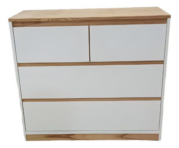 Comoda Cajonera 4 Cajones. Paraiso- Blanco 90 X 80-40- Visby