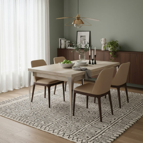 Mesa Cocina Comedor Urbain Fija 140 X 0.90. Base Cromada