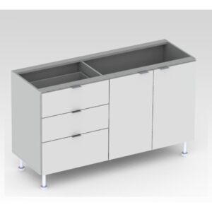 D_906844-MLA42217343719_062020-F.jpg Bajo Mesada. 2 Puertas. 3 Cajones- Ctb140 Melamina 140-85-50