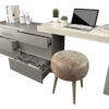 D_908543-MLA91536002557_092025-F.jpg Comoda 6 Cajones Con Maquillador Tables 3114 Color Nevado Gris