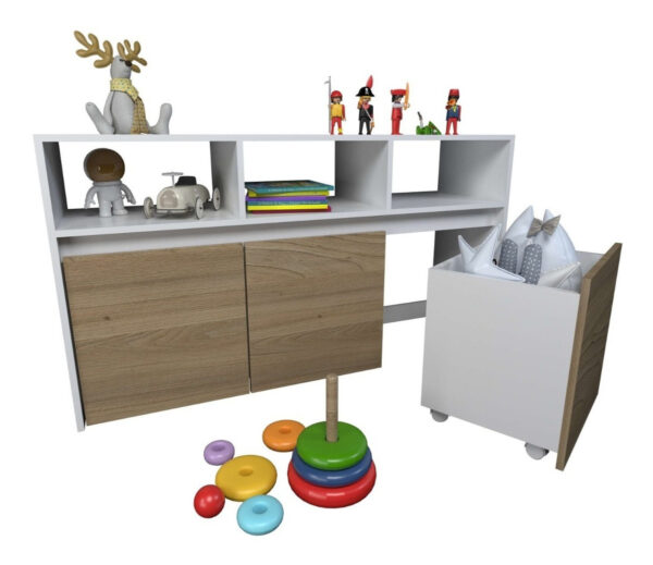 Juguetero Organizador C- 3 Cajones. Ruedas. 127 X70 Cod 3038