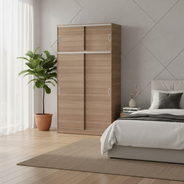 Placard 1,40 Mts. 2 Puertas Corredizas Con Baulera. Dakar