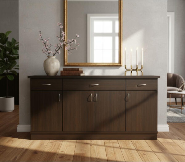 Bahiut Vajillero Melamina 1.80 X 0.90 4 Puertas 3 Cajones