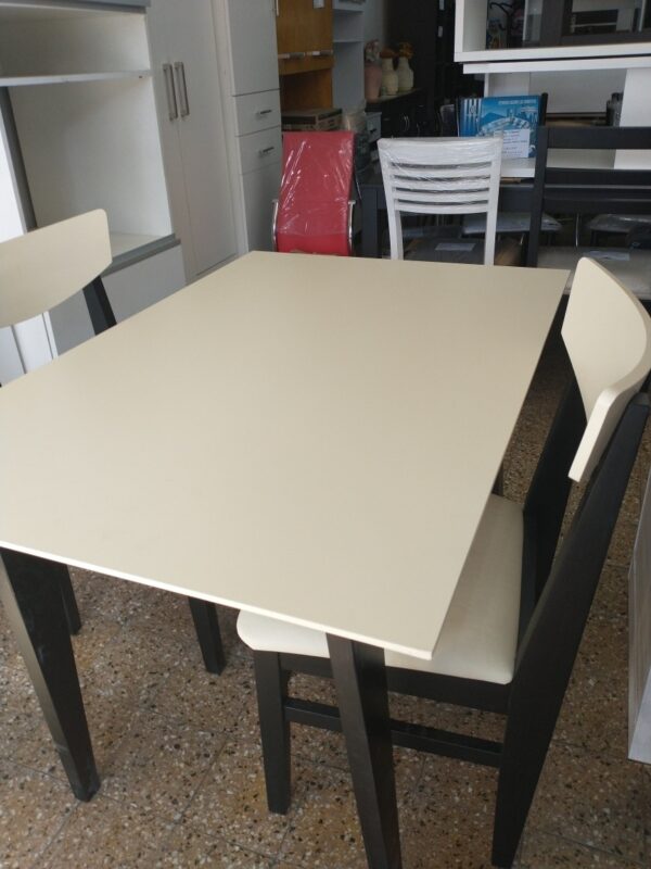 Mesa Cocina Comedor 150 X 80 + 4 Sillas Curvas Mediterraneo
