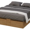 Cama Box 2 Plazas Queen Xl Extensible 140 Cm O 160 Cm Con Cajones Zapateros Baulera Roble Kendal Dormitorio Moderna Guardado Completo Cam160 Dielfe
