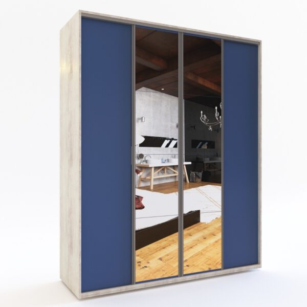 Ropero 4 Puertas (2 Corredizas). 2 Cajones Int. Duo 01