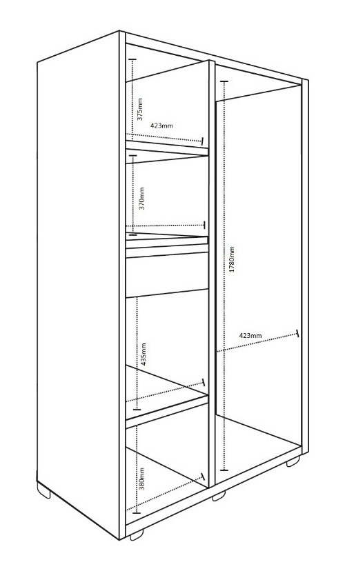 Ropero Placard 3 Ptas Corredizas 1.80 X 0.89 X 0.50 Dec 01