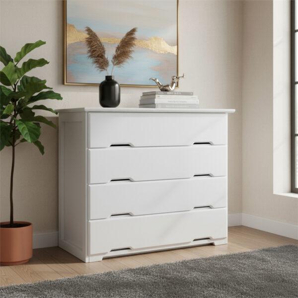 D_916229-MLA93327199285_092025-F.jpg Comoda Cajonera 4 Cajones. 91 X 82 X 44 Cod 211 Pino Lustrad