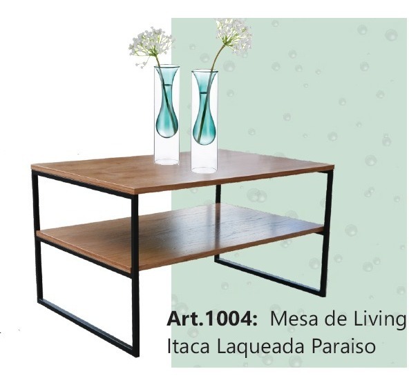 Mesa Ratona De Living Itaca- Laqueada Paraiso- 80 X 50 X 46