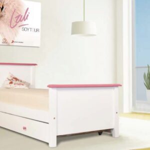 Cama 1 Plaza. Ludmila- Laqueado En Mdf- Con Carro- Cod. 400