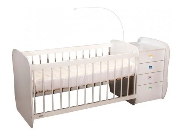 D_917891-MLA31112667657_062019-F.jpg Cuna Linea Infantil Con Cambiador 4 Cajones. Melamina