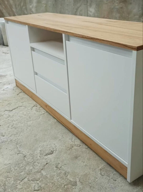 Rack P- Led Visby Mdf Laqueado Blanco- Paraiso 140 X 60 X 40