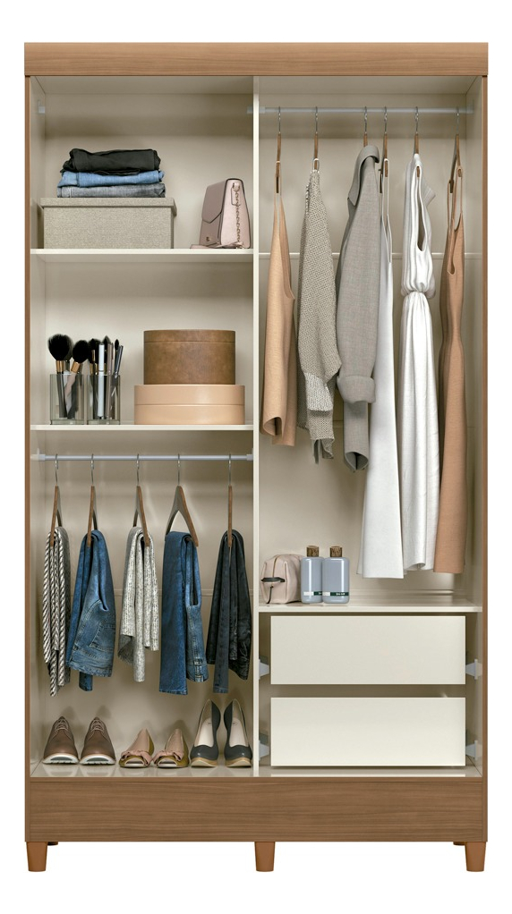 Ropero Placard Fit 2 Puertas C/esp Jequetibá: Santos Andira