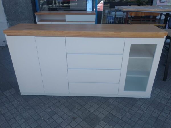 Bahiut Rack Vajillero 3 Puertas, 4 Cajones Paraiso- 180 X 90