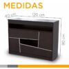 Comoda Cajonera Kendor 2 Cajones- 2 Puertas 120- 90- 45