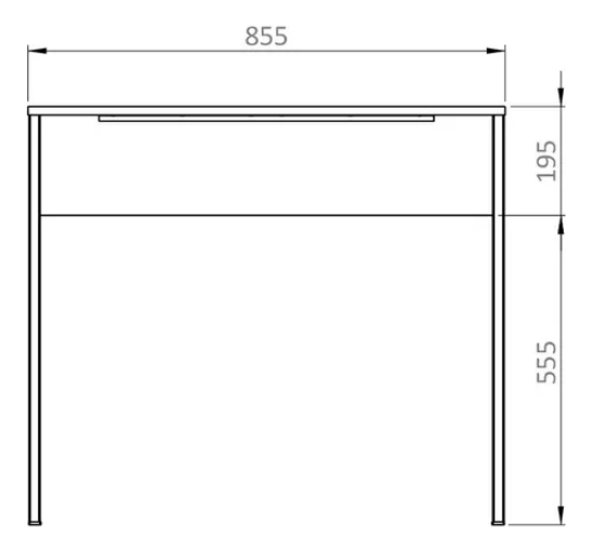 D_921479-MLA99959029389_112025-F.jpg Escritorio Para Oficina Escritorios Moderno Niños Adultos Madera Melamina 85cm Compacto Roble Kendal Marco Negro Home Office Esm086 Dielfe Roble Kendal / Negro