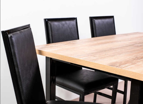 Juego De Comedor Mesa Melamina 140 + 6 Sillas Imperio C 24