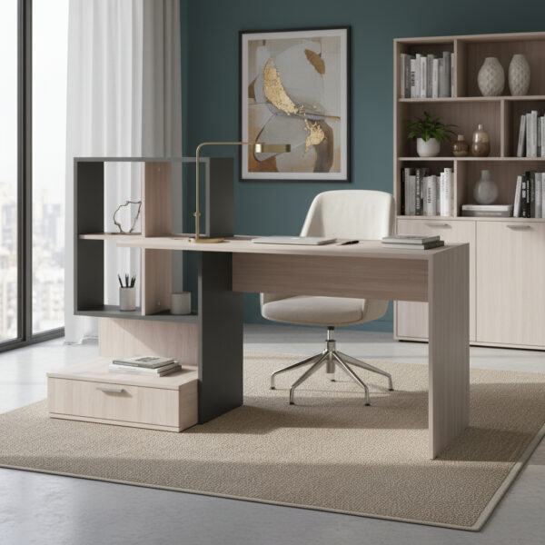 Escritorio Organizador Con Un Cajon. 150 X 132 X 45- Oes 105