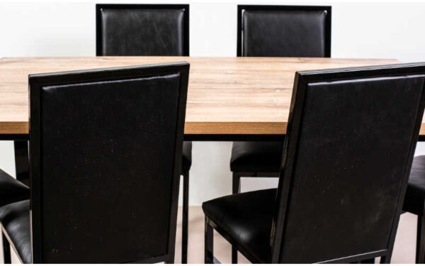 Juego De Comedor Mesa Melamina 140 + 6 Sillas Imperio C 24