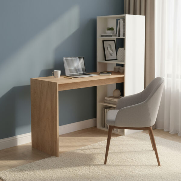 Escritorio Para Oficina Con Biblioteca Incorporada Emb 120