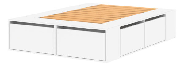 Base Box Para Sommier 140 O 160 X 190- 4 Cajones 2 Zapateros
