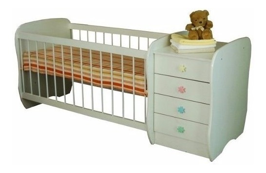 D_929374-MLA31112662800_062019-F.jpg Cuna Linea Infantil Con Cambiador 4 Cajones. Melamina