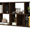 Librería Organizadora Multiusos Side Caemmun Brown, Color Marrón Oscuro
