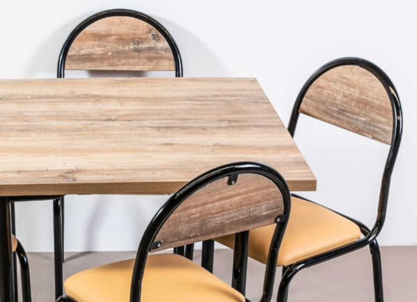 Combo Cocina Mesa Melamina 90 X 90 + 4 Sillas Verona Comb22