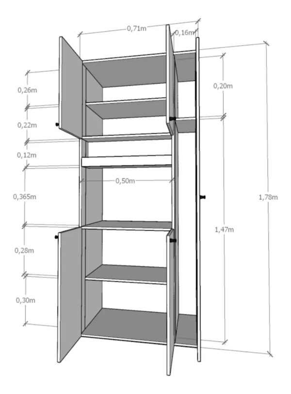 Despensero Porta Horno Microondas Escobero Organizador 3086