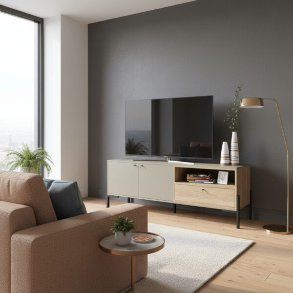 D_931436-MLA93350537598_092025-F.jpg Rack Para Tv Led 1.50 X 0.55 Patas De Caño Cod. 4251-