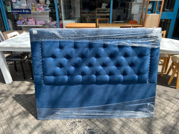 D_933529-MLA79830448777_102024-F.jpg Respaldo Para Sommier Tapizado- Capitone Con Tachas 1.60 Mts