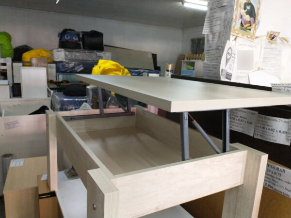 Mesa De Living Centro Doppia Doble Altura. Melamina 95- 65