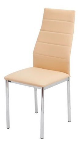 Jgo. De 6 Sillas Caño Cromado Capri. Caño 1 . Tapiz Cuerina