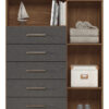 D_935699-MLU74378134587_022024-F.jpg Cómoda Múltiple De 1 Puerta Y 6 Cajones Marabá Wt Jatobá/grafite